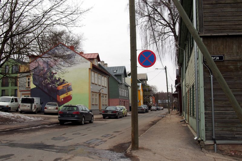 Marja-katu Supilinnissa, Tartossa, Virossa, Kuva: Arjen pilkahduksia -blogi, luvaton käyttö kielletty